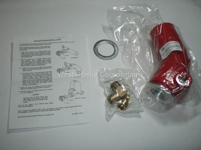 Westerbeke 049762 Kit Exhaust mixing elbow 45 Dig 3" 