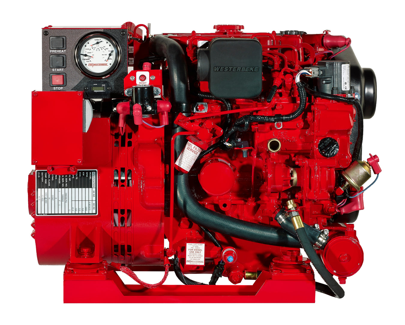 Westerbeke Diesel 4.0 ( 50 Hz)/5.0 (60 Hz) BCD/BCDA/BCDB - 5.0( 50 Hz)/5.5 (60Hz) EGCD/EDC/EDT